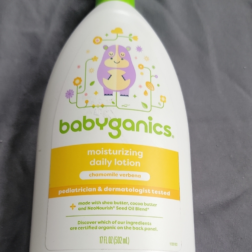 Babyganics Moisturizing Daily Lotion 17 Fl Oz Pump Type Chamomile Verbena
